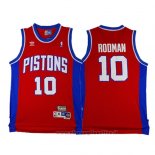 Maglia Detroit Pistons Dennis Rodman NO 10 Throwback Rosso