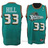 Maglia Detroit Pistons Grant Hill NO 33 Throwback Verde