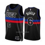 Maglia Detroit Pistons Hamidou Diallo #6 Statement 2022-23 Nero