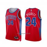 Maglia Detroit Pistons Jamorko Pickett #24 Citta 2021-22 Rosso