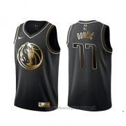 Maglia Golden Edition Dallas Mavericks Luka Doncic NO 77 Nero