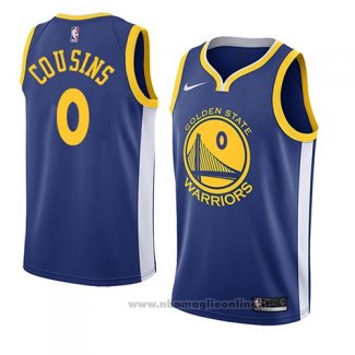 Maglia Golden State Warriors Demarcus Cousins NO 0 Icon 2018-19 Blu