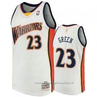 Maglia Golden State Warriors Draymond Green NO 23 2009-10 Hardwood Classics Bianco