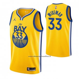 Maglia Golden State Warriors James Wiseman #33 Statement 2020 Giallo