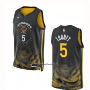 Maglia Golden State Warriors Kevon Looney #5 Citta 2022-23 Nero