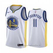 Maglia Golden State Warriors Klay Thompson NO 11 Association 2018 Bianco