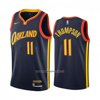 Maglia Golden State Warriors Klay Thompson #11 Citta 2020-21 Nero