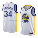 Maglia Golden State Warriors Shaun Livingston NO 34 Association 2018 Bianco