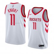 Maglia Houston Rockets Brandon Knight NO 11 Association 2018 Bianco