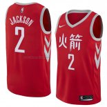 Maglia Houston Rockets Demetrius Jackson NO 2 Citta 2018 Rosso