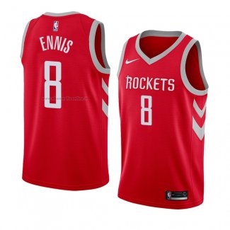 Maglia Houston Rockets James Ennis NO 8 Icon 2018 Rosso