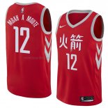 Maglia Houston Rockets Luc Mbah A Moute NO 12 Citta 2018 Rosso