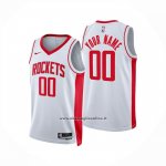 Maglia Houston Rockets Personalizzate Association 2024-25 Bianco
