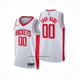 Maglia Houston Rockets Personalizzate Association 2024-25 Bianco