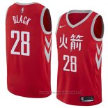 Maglia Houston Rockets Tarik Black NO 28 Citta 2018 Rosso