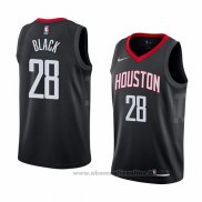 Maglia Houston Rockets Tarik Black NO 28 Statement 2018 Nero