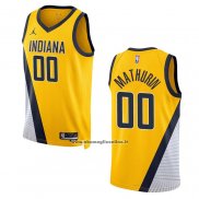 Maglia Indiana Pacers Bennedict Mathurin #00 Statement 2022-23 Giallo