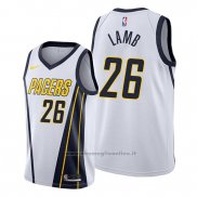 Maglia Indiana Pacers Jeremy Lamb NO 26 Earned Bianco