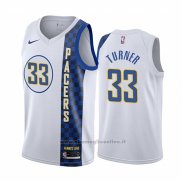 Maglia Indiana Pacers Myles Turner NO 33 Citta Bianco