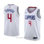 Maglia Los Angeles Clippers Milos Teodosic NO 4 Association 2018 Bianco