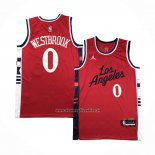 Maglia Los Angeles Clippers Russell Westbrook #0 Statement 2024-25 Rosso