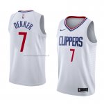 Maglia Los Angeles Clippers Sam Dekker NO 7 Association 2018 Bianco