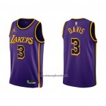 Maglia Los Angeles Lakers Anthony Davis #3 Statement 2022-23 Viola