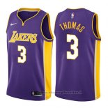 Maglia Los Angeles Lakers Isaiah Thomas NO 3 Statement 2017-18 Viola