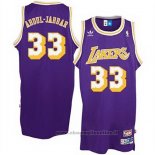 Maglia Los Angeles Lakers Kareem Abdul-Jabbar NO 33 Throwback Viola