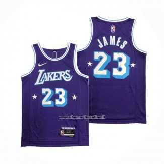 Maglia Los Angeles Lakers Kobe Bryant #23 Citta Edition 2021-22 Viola