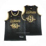 Maglia Los Angeles Lakers Kobe Bryant #24 8 Black Mamba Nero