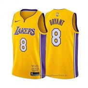 Maglia Los Angeles Lakers Kobe Bryant NO 8 Retirement 2017-18 Or