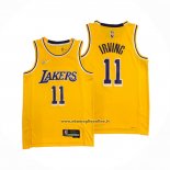 Maglia Los Angeles Lakers Kyrie Irving #11 75th Anniversary 2021-22 Giallo