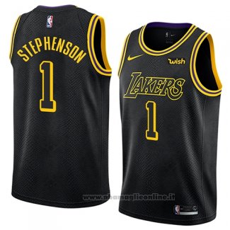 Maglia Los Angeles Lakers Lance Stephenson NO 1 Citta 2018 Nero