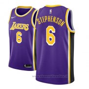 Maglia Los Angeles Lakers Lance Stephenson NO 6 Statement 2018-19 Viola