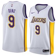 Maglia Los Angeles Lakers Luol Deng NO 9 Association 2018 Bianco