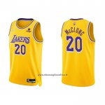 Maglia Los Angeles Lakers Mac Mcclung #20 75th Anniversary 2021-22 Giallo