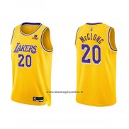 Maglia Los Angeles Lakers Mac Mcclung #20 75th Anniversary 2021-22 Giallo