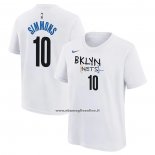 Maglia Manica Corta Brooklyn Nets Ben Simmons Citta 2022-23 Bianco