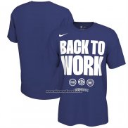 Maglia Manica Corta Detroit Pistons 2025 Nba Playoffs Blu