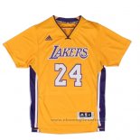 Maglia Manica Corta Los Angeles Lakers Kobe Bryant NO 24 Giallo