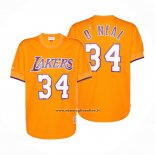 Maglia Manica Corta Los Angeles Lakers Shaquille O'neal #34 Giallo