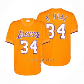 Maglia Manica Corta Los Angeles Lakers Shaquille O'neal #34 Giallo