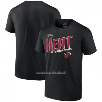 Maglia Manica Corta Miami Heat 2023 NBA Finals Skip Pass Nero