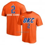 Maglia Manica Corta Oklahoma City Thunder Shai Gilgeous-Alexander Arancione