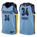 Maglia Memphis Grizzlies Brandan Wright NO 34 Statement 2017-18 Blu