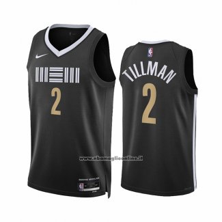 Maglia Memphis Grizzlies Xavier Tillman #2 Citta 2023-24 Nero