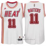 Maglia Miami Heat Dion Waiters NO 11 Throwback Bianco