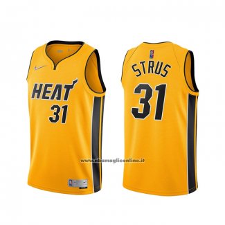 Maglia Miami Heat Max Strus #31 Earned 2020-21 Or