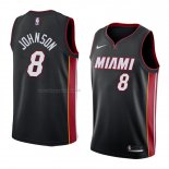 Maglia Miami Heat Tyler Johnson NO 8 Icon 2018 Nero